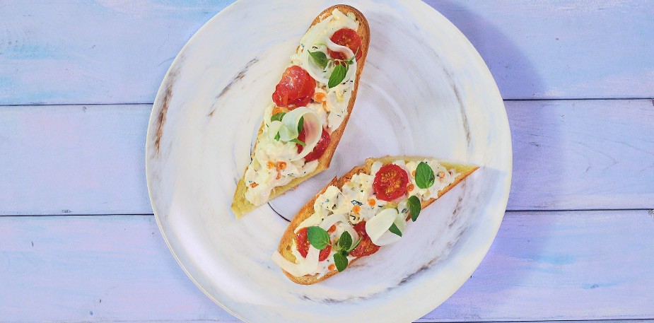 Crab Baguette with Mayonnaise